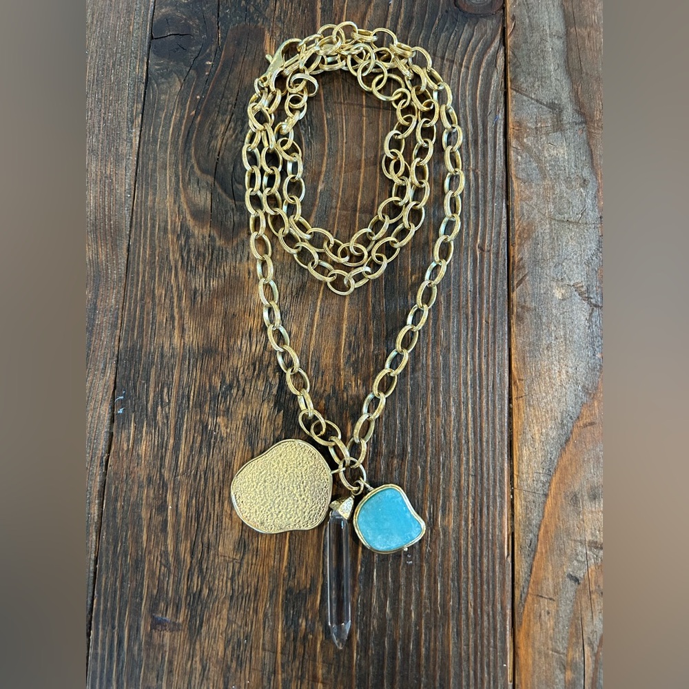 Nest 23” Bronze Charm Necklace